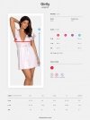 Obsessive Girlly peniuar biały  S/M
