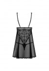 Obsessive Sweetia babydoll i stringi czarna      XS/S