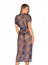 Obsessive Flowlace peniuar niebieski  S/M