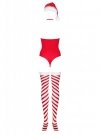 Strój mikołajki Obsessive Kissmas body czerwone S/M