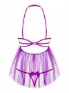 Obsessive koszulka nocna Delishya babydoll i stringi fioletowa L/XL