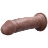 Ciemny penis na przyssawce dildo bez jąder 30,5 cm