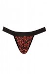 Męskie seksowne jockstrapy czerwona panterka Tribal jock strap XXXL