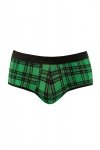 Sexy bokserki męskie jockstrapy zielona krata Magic jock bikini XXXL