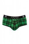 Sexy bokserki męskie jockstrapy zielona krata Magic jock bikini XXXL