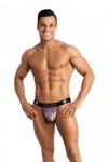 Męskie jockstrapy majtki odkryte pośladki Comics jock strap XXL