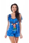 Damska piżama z reniferem Aster Set X-mas niebieska XXL/XXXL