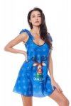 Damska halka koszulka Aster Chemise X-mas z reniferem niebieska XS