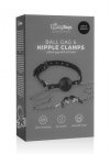 Knebel Open Ball Gag With Nipple Clamps