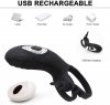 Adjustable double cock ring with remote