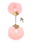 Kajdanki fetish boss series- furry cuffs light pink