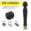 Stymulator silicone massager black usb 6 vibration