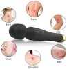 Stymulator silicone massager black usb 6 vibration