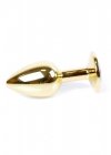 Korek analny z diamentem Jewellery Gold PLUG- Pink