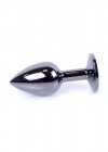 Korek analny z kryształem Jewellery Dark Silver PLUG- Purple