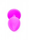 Korek analny z diamentem silikon Jewellery Pink Small- Light Blue Diamond