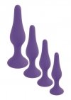Silikonowy spiczasty korek analny Silicone Plug Purple DUŻY