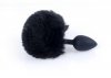Korek analny ogonek króliczka Jewellery Silicon PLUG - Bunny Tail - Black