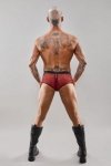 Męskie rozpinane majtki chippendales z zamkiem - S