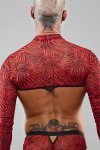 Męski krótki top chippendales z długimi rękawami - S