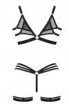 Bielizna LadyX Adora L  - biustonosz, stringi, podwiązki