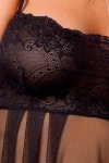 Bielizna Nicolette chemise black XXL/XXXL - Casmir