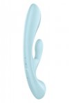 Masażer wibrator Satisfyer Triple Oh light blue