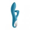 Wibrator z masażerem łechtaczki Satisfyer Embrace me turkusowy