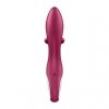 Wibrator z masażerem łechtaczki Satisfyer Embrace me bordowy