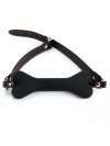Knebel do ust kość black silicone bone gag