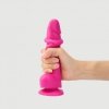 Różowe realistyczne dildo z przyssawką ruchoma skóra 12,7cm