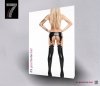 Pończochy z pasem błyszczące wetlook jak latex S/M