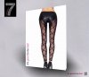 Sexy legginsy z wetlooku czarne z iksami S