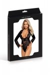 Seksowne bodystocking czarne z koronką duży dekolt O/S