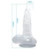 Żelowy penis dildo z przyssawką clear
