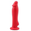 Czerwony wibrator penis dildo z przyssawką Real Burst 18,5cm