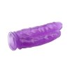 Podwójne duże dildo pochwa-anus 23cm Purple