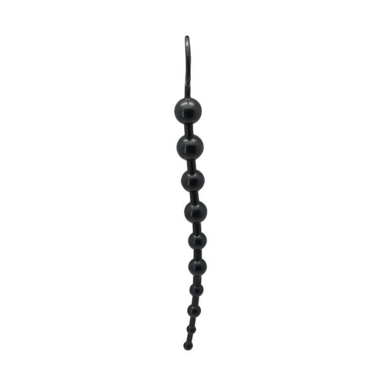 Sonda analna kulki łańcuszek z uchwytem czarny 31 cm
