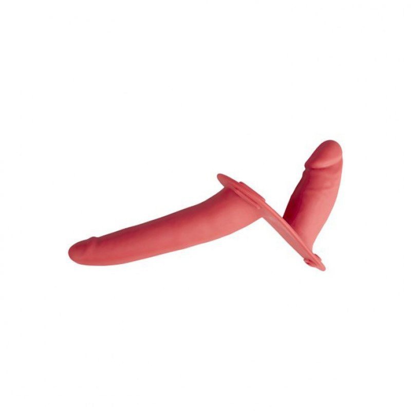 Strapon regulowana uprząż podwójne dildo dla lesbijek