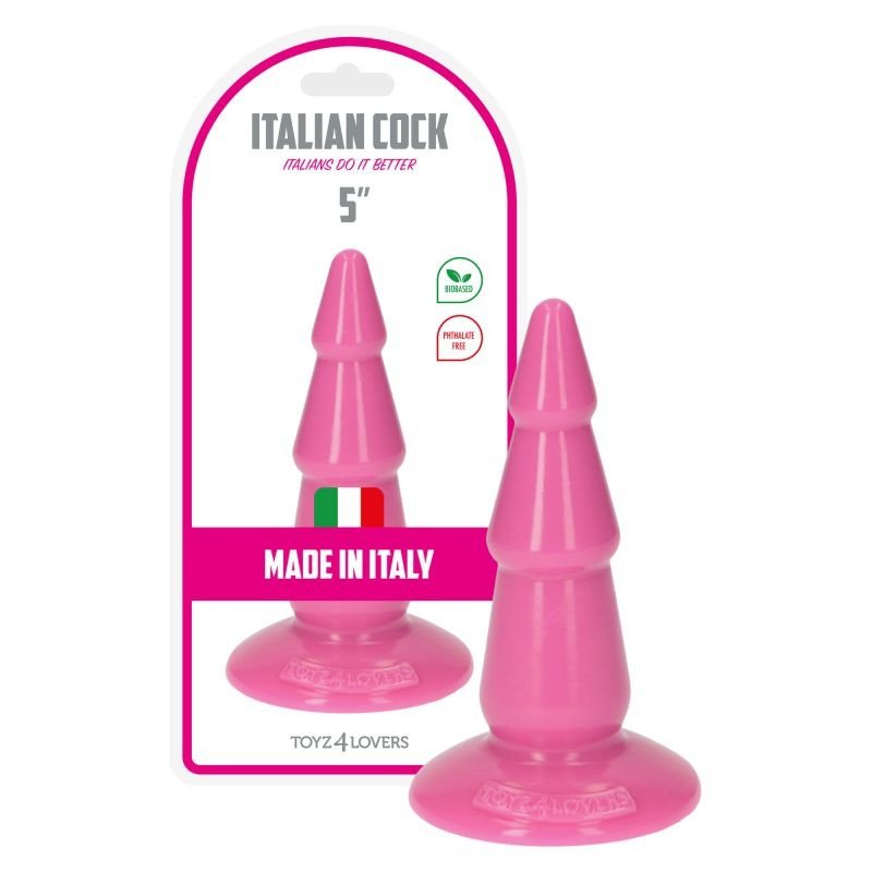 Dildo korek analny choinka na przyssawce różowy 12,7 cm
