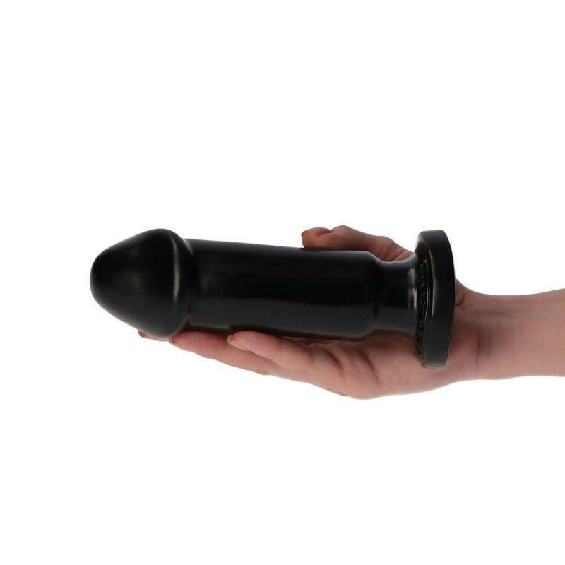 Dildo korek analny na przyssawce czarny 13 cm