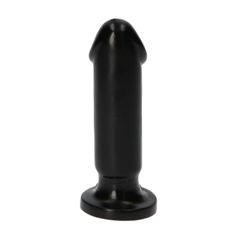 Dildo analne korek na przyssawce czarny 10 cm