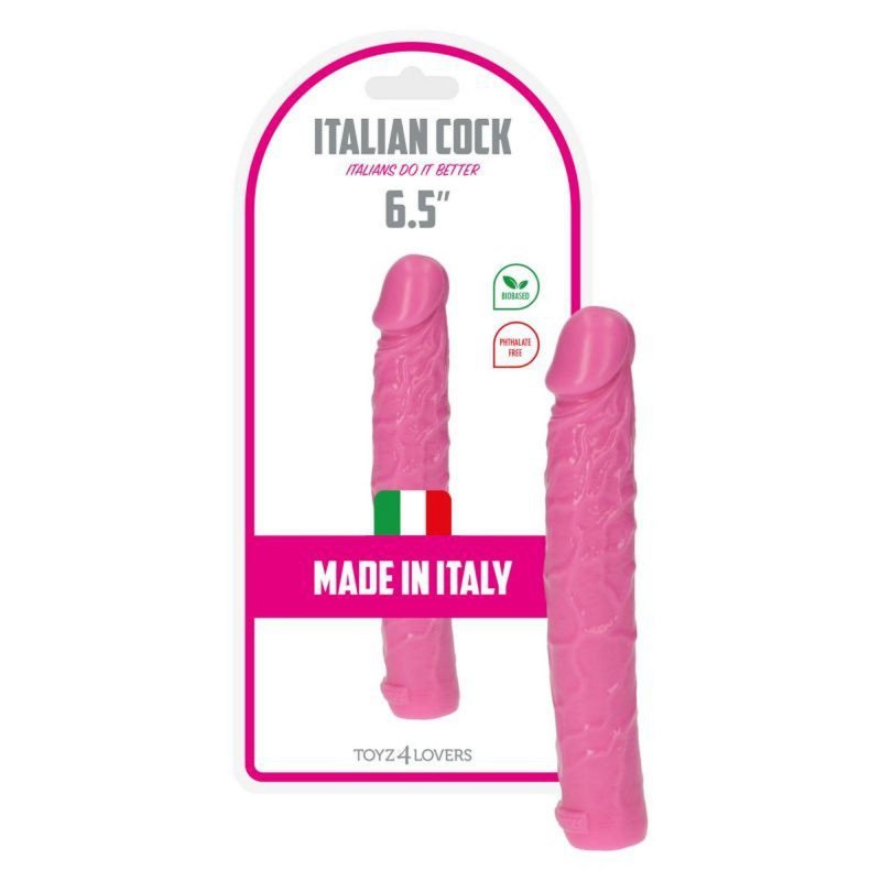 Realistyczne żylaste dildo analne różowe 16,5 cm