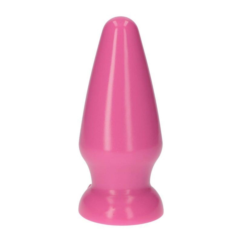 Różowy stożkowy korek analny plug wtyczka na przyssawce