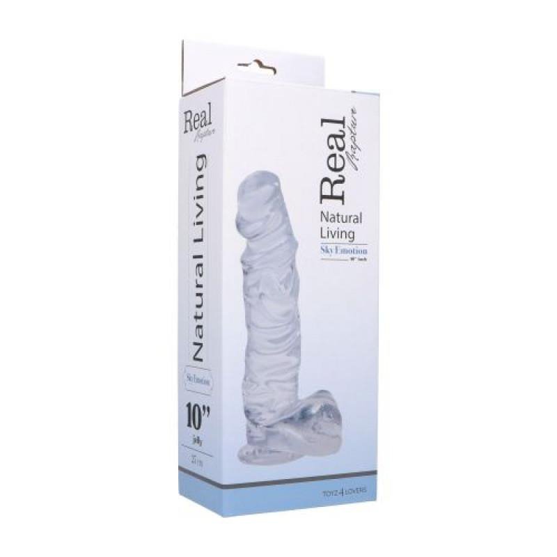 Realistyczny penis dildo przeźroczyste  25 cm