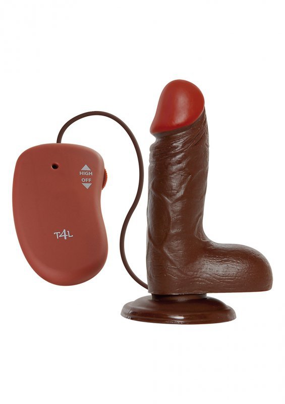 Naturalny wibrator na przyssawce z pilotem brązowy 17 cm