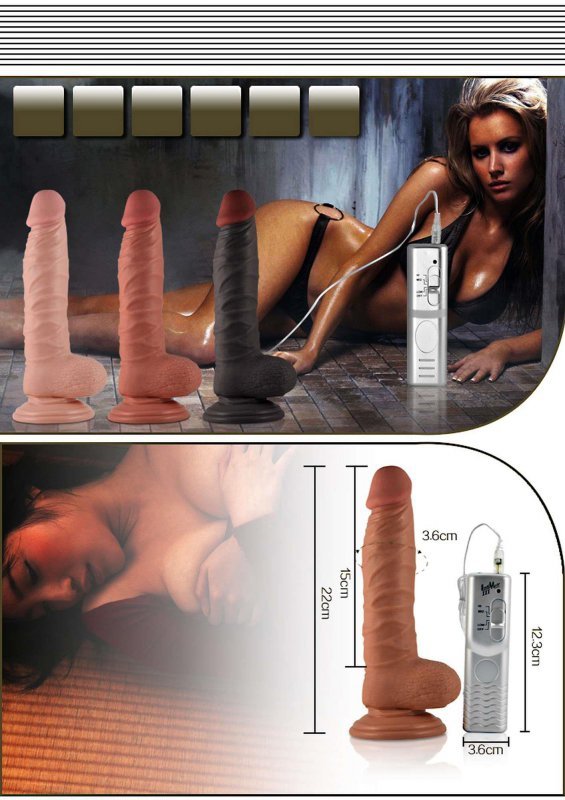 Dildo wibrator Real Extreme Vibrating Dildo Flesh 21cm