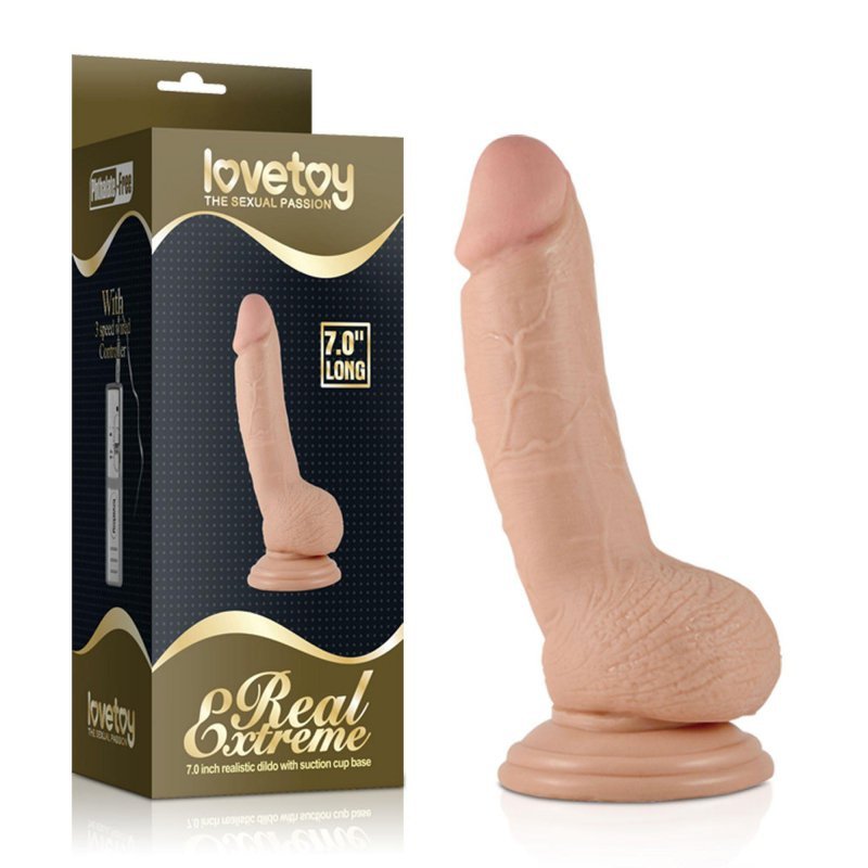 Penis dildo na przyssawce mega realistyczne Lovetoy17,8 cm