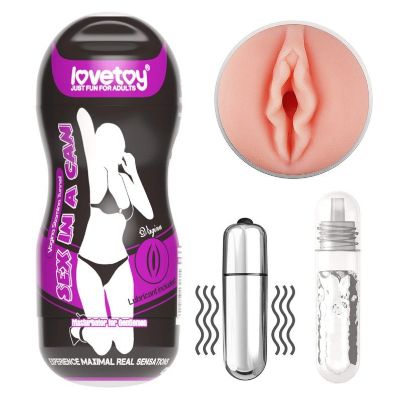Masturbator pochwa z wibracją Sex In A Can Vagina Stamina Tunnel - Vibrating