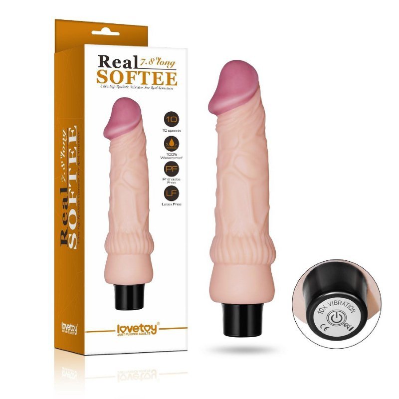 Naturalny wibrator miękki penis 19,5 cm